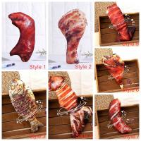 Estuche para lápices de carne de patas de cerdo, baquetas de carpa, bolsa para bolígrafos con forma de pez realista con cremallera, bolsa de papelería de comida de simulación - details 1