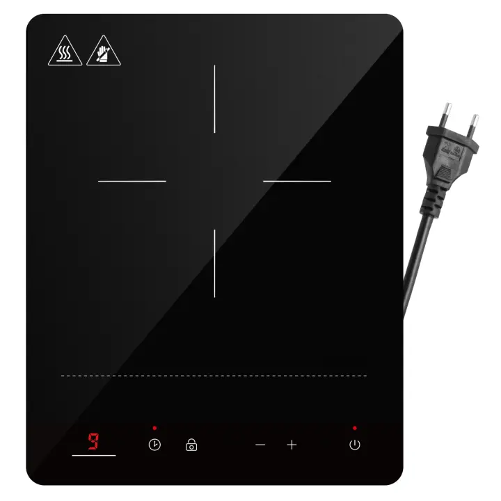 IsEasy-placa de inducción portátil con cerradura para niños, 1 placa de inducción individual de 2100 W, placa caliente de 28 cm - 1