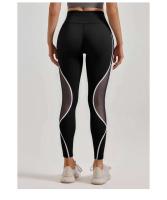 Pantalones de malla con cierre de color para mujer, pantalones deportivos altos con cintura elástica para gimnasio, yoga y levantamiento de cadera - details 8