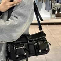 Bolso de mano ajustable para mujer con cierre magnético - Elegante bolso bandolera negro, múltiples compartimentos con cremallera y forro de poliéster para uso informal y profesional - details 0