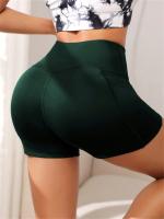 Pantalones cortos de motociclista de cintura alta cruzada para mujer, bolsillos laterales, suaves y cómodos, cruzados, para correr, Yoga, pantalones cortos atléticos - details 16