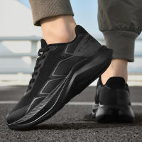 Zapatillas de correr transpirables con suela de goma para hombre, moda, gris - details 11