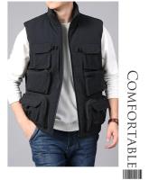 Chaleco Cargo para Hombre Abrigo Táctico de Lana Gruesa sin Mangas, Traje de Trabajo con Bolsillos, 6XL, Novedad 2025 - details 7