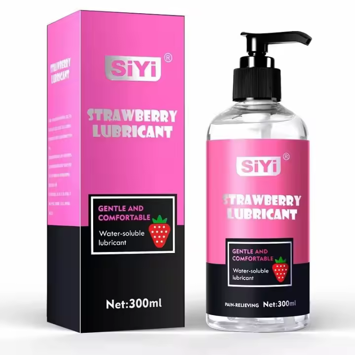 Lubricante de Agua SIYI 300 ML Sin Fragancia, Duración Larga, Refrescante, Calor Caliente, Alivia el Dolor, Aroma a Fresa - 1