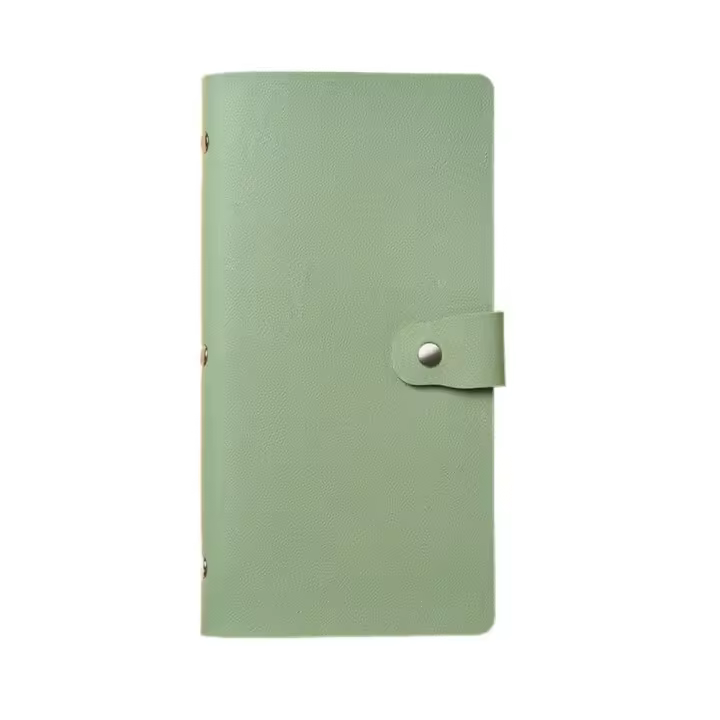 Carpeta de desafíos de ahorro de dinero divertida, libro de desafíos de ahorro de PU de Color sólido, cuaderno de presupuesto de efectivo transparente de cuero, organizador de dinero - 1
