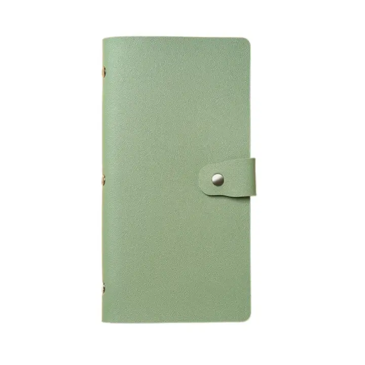 Carpeta de desafíos de ahorro de dinero divertida, libro de desafíos de ahorro de PU de Color sólido, cuaderno de presupuesto de efectivo transparente de cuero, organizador de dinero - 1