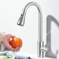 Rociador extraíble de agua fría y caliente de níquel cepillado para grifo de fregadero de cocina - details 0