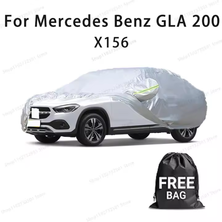 Funda para coche para Mercedes Benz GLA 200 X156 Funda completa Funda protectora solar impermeable Accesorios para coches resistentes a los arañazos-Plata - 1