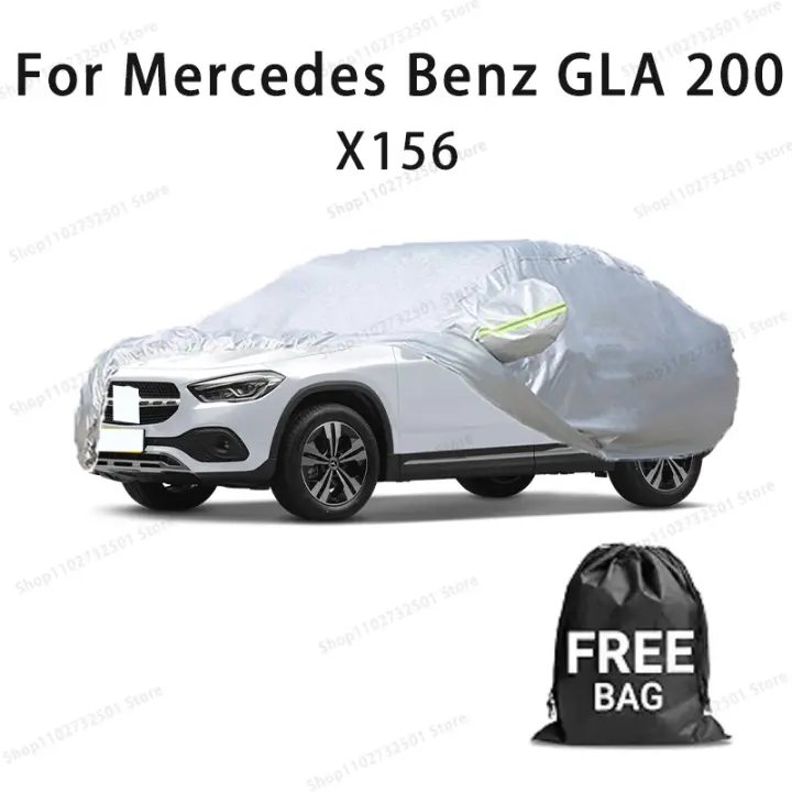 Funda para coche para Mercedes Benz GLA 200 X156 Funda completa Funda protectora solar impermeable Accesorios para coches resistentes a los arañazos-Plata - 1