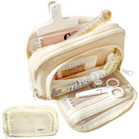 Estuche de Lápices de Triple Capa Grande Bolsa de Pluma de Oficina Escolar para Adolescentes - details 1