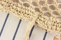 Bolsa tejida de hierba ahuecada hecha a mano, estilo Instagram, turismo de playa y vacaciones, cuerda de papel, un solo hombro - details 9