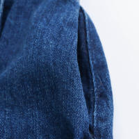 - Falda media casual de mezclilla plisada azul de cintura alta para mujer, holgada, a la moda, tendencia primavera otoño 2025 nueva - details 7