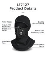 Máscara de Esquí ROCKBROS para Invierno con Forro de Lana Térmica Cubierta Completa para Snowboard y Ciclismo al Aire Libre Resistente al Viento Material de Poliéster Cuidado de la Gorra Lavable en Máquina - details 12