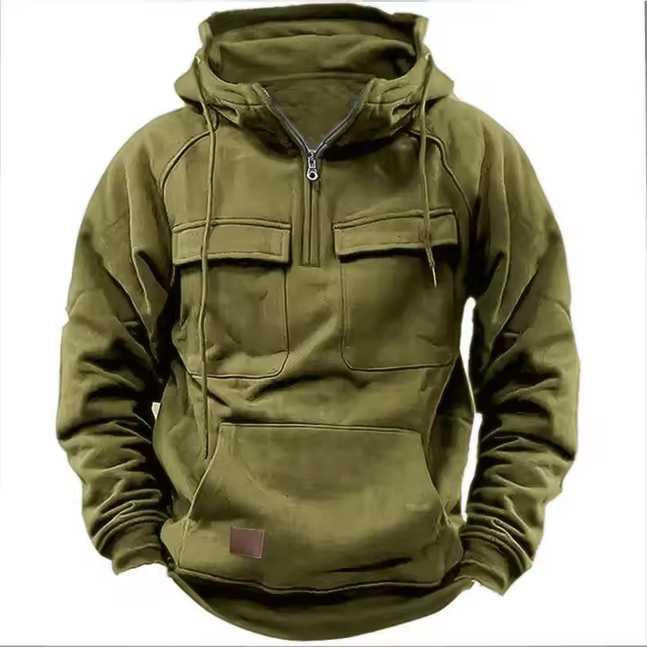 Chaqueta con capucha de color id para hombre, deportes de moda, deportes casuales - 1