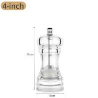 Molinillo de pimienta: salero y pimentero acrílico, aspereza ajustable de accesorios de cocina con rotor de cerámica - details 1