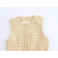 Chaleco de Tweed sin Mangas BUNO Estilo Europeo Americano Retro Otoño 2025 - details 6