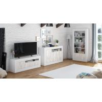 Buffet de Salón Aparador de 3 Puertas Estilo Baltik Acabado en Blanco Artik y Blanco Viejo - details 4