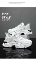 Nuevos zapatos blancos transpirables para hombre, zapatos deportivos y de ocio de suela gruesa versátiles de moda de estilo coreano para hombre - details 1