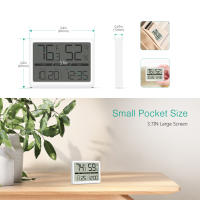 ORIA-medidor de humedad para habitación, higrómetro LCD de gran número, preciso, con reloj - details 4