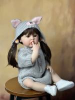 BZDOLL muñeca Reborn realista de 55cm con cuerpo de silicona completo, juguete de casa de juegos de bebé recién nacido de 22 pulgadas, regalo de cumpleaños para niña - details 5