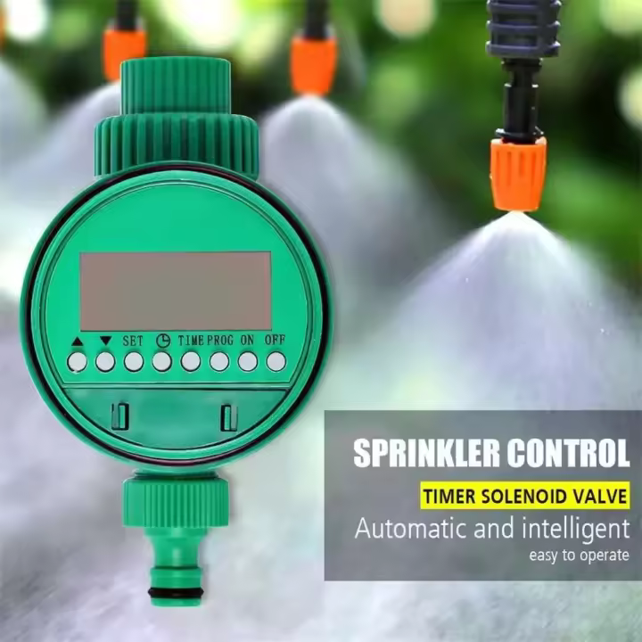 Válvula de bola temporizada inteligente, pantalla automática LCD eléctrica, temporizador de jardín, dispositivo ctrol, inteligente, agrícola - 1