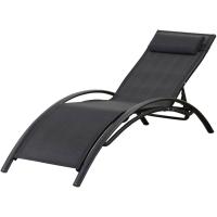 Habitat et Jardin Juego 2 tumbonas BeautPhoenix Aluminio Negro - details 1