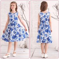 Vestido retro para niña, vestido vintage de princesa de verano sin mangas con lunares de algodón ligero y romántico floral de los años 50 para fiesta y boda Daliy - details 4