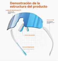 Gafas de sol ciclismo hombre movimiento bicicleta montaña senderismo pesca mujer aire libre Ultravioleta Protección solar Equipos de protección - details 4