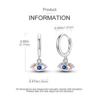 Pendientes coloridos de plata de circonio, cruz, calavera, torre de hierro, pluma estilográfica, taza de café, estrellas, regalos de mujer, joyería de boda - details 11