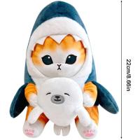 Mineup Gato Peluche, Juguete de Gato Tiburón, 20cm - details 4