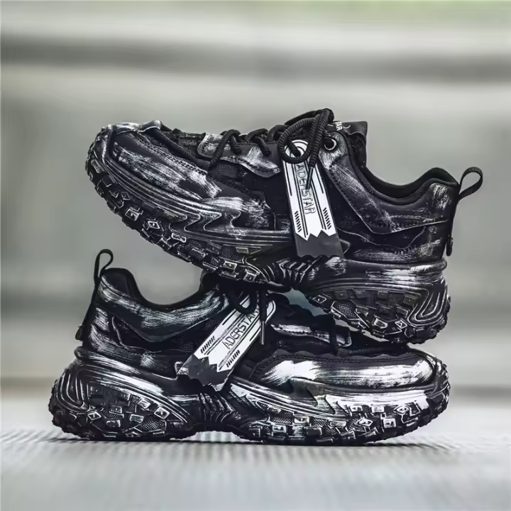 Zapatos deportivos transpirables para hombre, zapatillas de correr con suela gruesa que aumentan - 1
