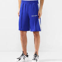 PA Angel Pantalones cortos a rayas con cinta de arcoíris, pantalones cortos holgados de cinco puntos con palmeras de calle alta, Unisex, para parejas - details 1