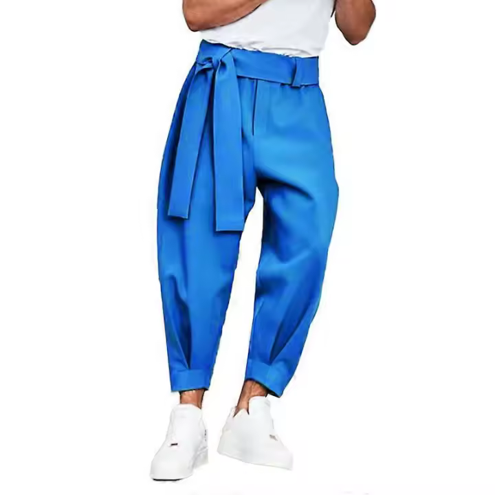 Pantalones Harem para hombre Pantalones holgados informales holgados BSSM - 1