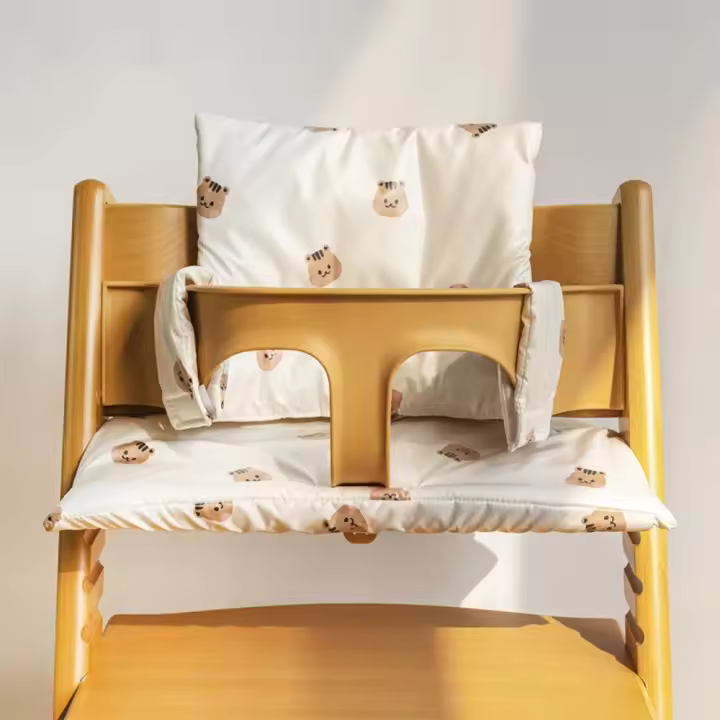 Cojín portátil para Silla de comedor de bebé, Bonito Diseño de Animales, asiento de asiento suave Cómodo, forro de asiento antideslizante para niños - 1