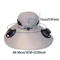Gorra de Protección Ligera con Escudo Solar Recargable, Ancho, Para Hombres y Mujeres - details 5