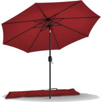 Sombrilla de Playa Grande Parasol Inclinable con Manivela Protección UV para Patio, Jardín, Piscina, Exterior Gris - details 28