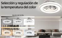 Ventilador de Techo con luz 40.5CM, Ventiladores de Techo 20W Silencioso, Regulable 3000K-4000K-6500K, 6 Velocidad del Viento con Control Remoto, Temporizador, Memoria de Luz, Ventilador Reversibles - details 1