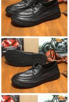Zapatos de cuero para hombre, de cuero genuino de alta gama, primera capa de cuero vacuno, suela suave. - details 9