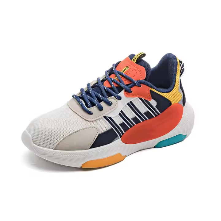 Versión coreana de la pareja de colores coordinados modelos de zapatos deportivos de primavera y verano de punto de mosca transpirable zapatos para correr fondo blando zapatos casuales zapatos femeninos marea - 1