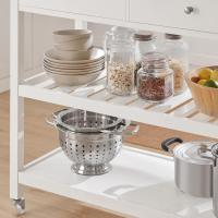 FKW47-W Carrito de Servir Carrito Auxiliar Cocina estantería de Cocina Carrito de Cocina móvil 100 x 92 x 45 cm Blanco ES - details 5
