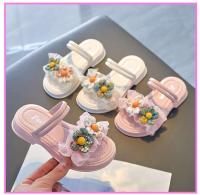 Nuevo Sandalias de niña blancas decorativas con girasoles - details 0