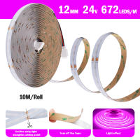 Tira de luces LED COB RGBW RGBWW, cinta Flexible de diodo de Color de ensueño, 24V, 12MM, 672LED/m, IP20, FOB, 10M, decoración de retroiluminación de TV - details 1