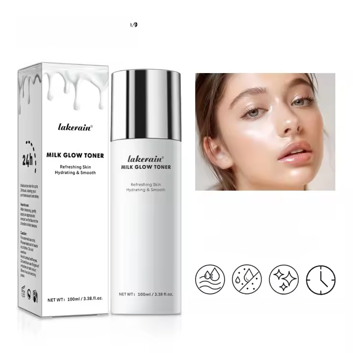 Tónico con brillo de leche que ilumina la piel hidrata potente alivia la piel seca y cansada retiene la humedad belleza cuidado de la piel 100ML - 1
