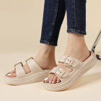 Pantuflas De Plataforma Gruesa Para Mujer Verano Playa Cómodas Antideslizantes Suela Suave Baño Hogar Zapatillas De Verano - details 7