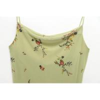 Moda clásica personalizada para mujer, midi de malla estampada - details 4