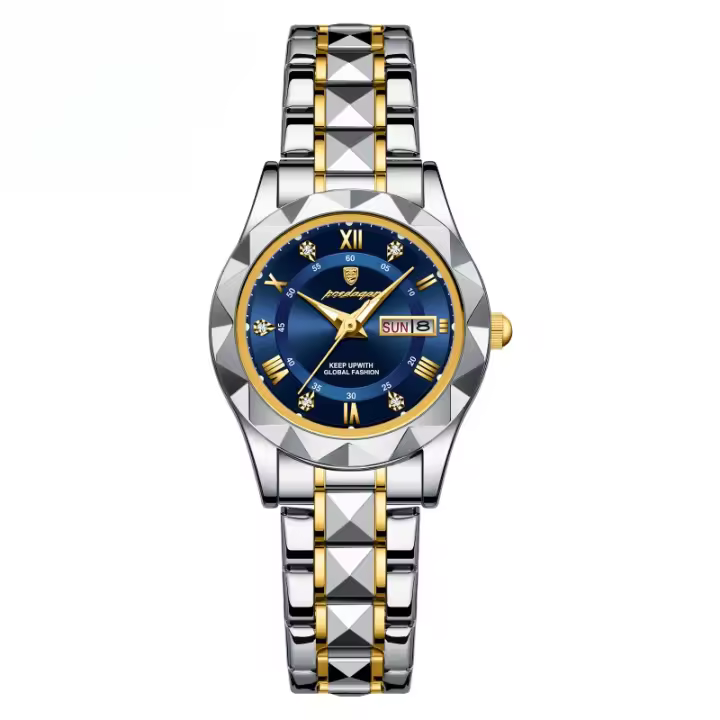 Reloj de mujer nuevo suizo resistente al agua con doble calendario reloj de cuarzo luminoso - 1