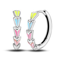 Aretes Redondos de Plata 925 Estilo Elegante para Mujeres con Piedra Principal de Zirconio y Diseño de Encanto Brillante Color en Oro - details 25