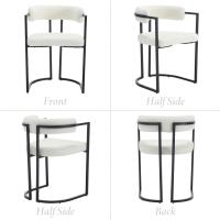 2 Sillas de Cocina con Reposabrazos, Sillas de Salón Modernas con Patas Metálicas Sillas de Descanso Simples para Hogar/Restaurante - details 13