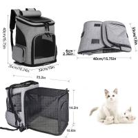 Mochila para mascotas expandible multifunción, gran capacidad, transpirable, correa ajustable, bolsa de viaje plegable para mascotas, perro - details 0