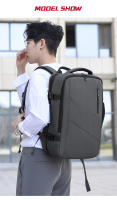 Mochila de viaje de negocios para hombre, morral de gran capacidad con carga USB para ordenador portátil, resistente al agua, 15,6 - details 0